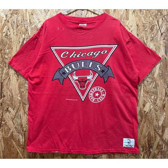 Vintage 1988 Chicago Bulls Nutmeg Sportswear Graphic Tee Size XL - Picture 1 of 5